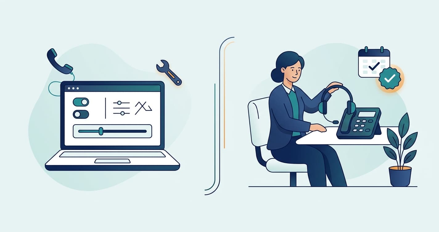 Featured image for AI receptionist software vs a done-for-you service: what Australian businesses actually get (Reception.ai compared)