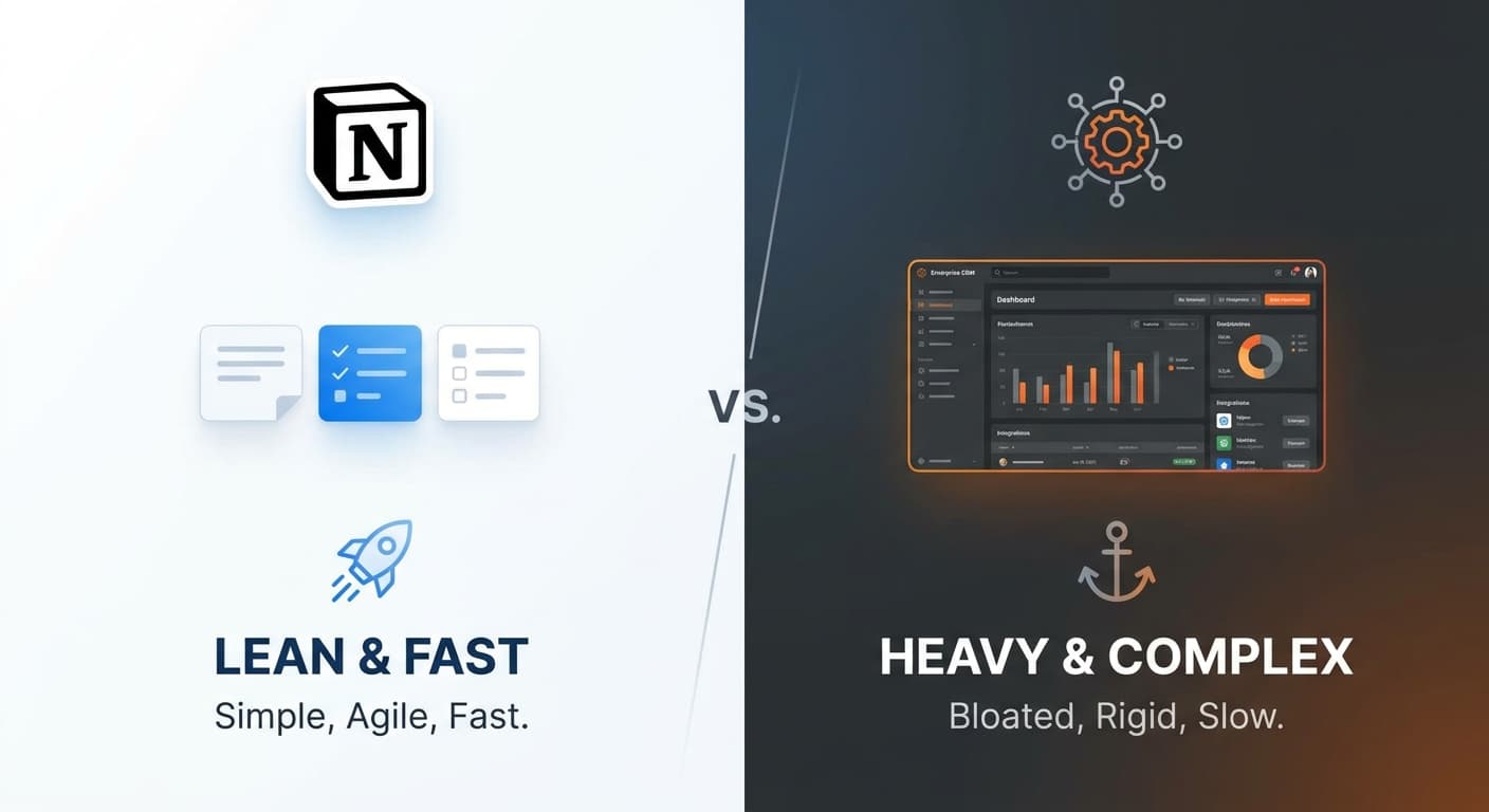 Featured image for A$150/mo Notion build vs A$735/mo enterprise CRM: the real cost breakdown